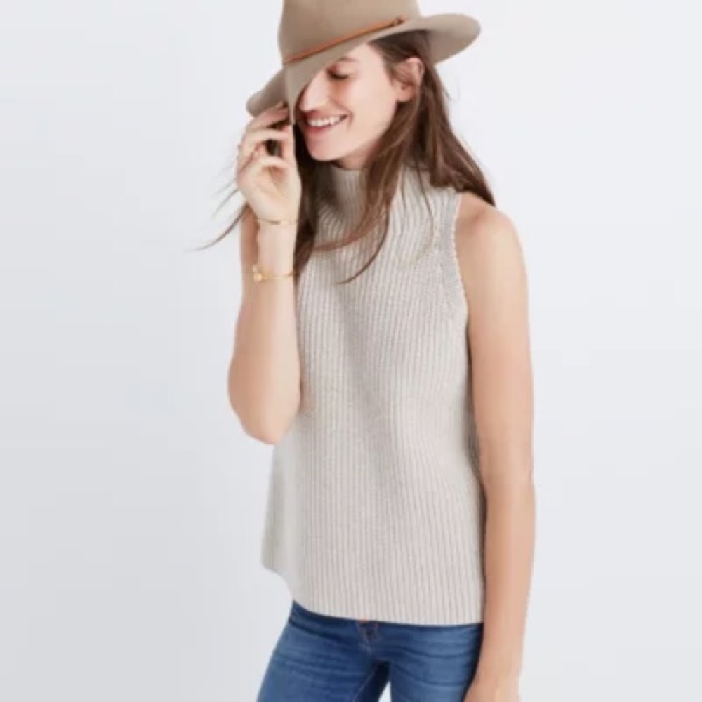 MADEWELL |  Mockneck Sweater Vest | Medium